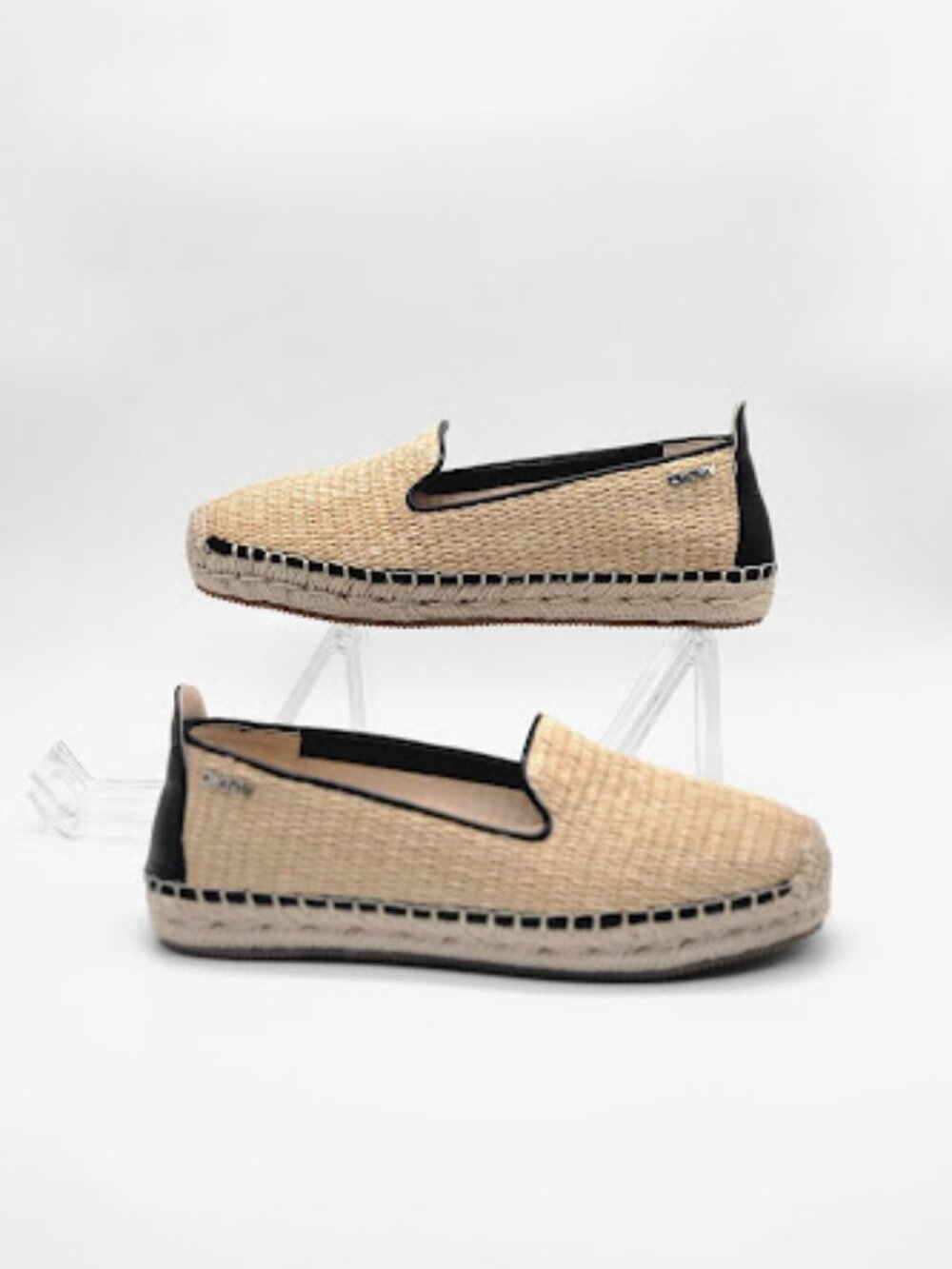 DKNY Mallandra Espadrille Flats Women's 7.5 Natural Raffia Slip On Shoes NWOB - Picture 3 of 8